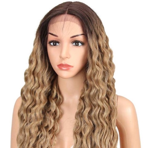 ?Synthia  BROWN OMBRÉ 26” LACEFRONT  WIG ? * NWT